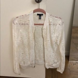 Aqua lace track jacket